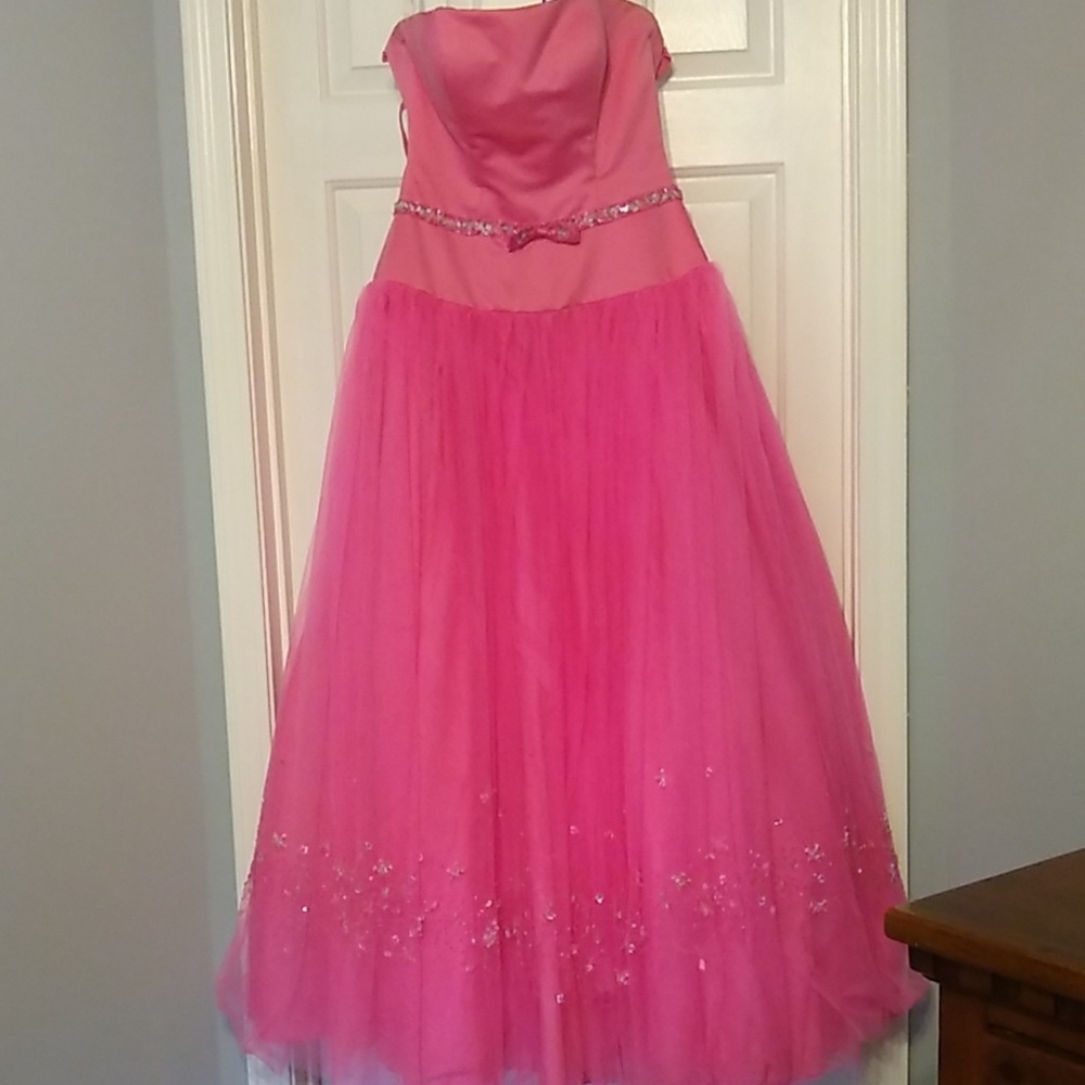 Pink ball gown